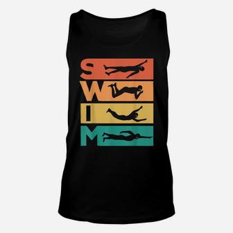 Retro Vintage Swimming Gift For Swimmers Unisex Tank Top | Crazezy CA