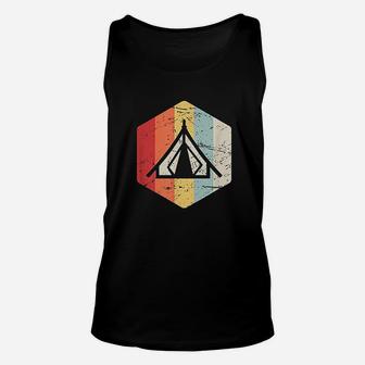 Retro Vintage Tent Outdoor Camping Gift For Nature Lovers Unisex Tank Top | Crazezy