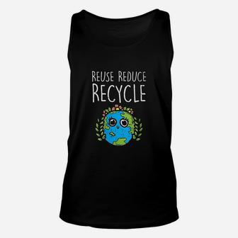 Reuse Reduce Recycle Earth Day Cute Environmental Unisex Tank Top | Crazezy DE