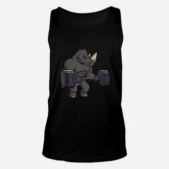 Rhinoceros Powerlifting Weightlifting Gym Rhino Lovers Unisex Tank Top | Crazezy