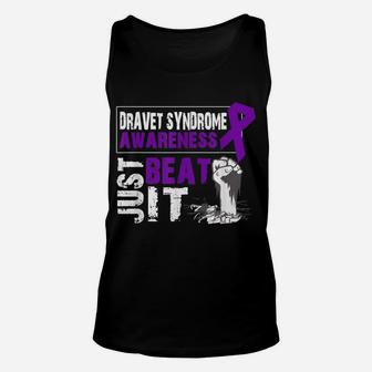 Ribbon Just Beat It Dravet Syndrome Awareness Shirts Unisex Tank Top | Crazezy