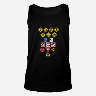 Road Signs Gift Unisex Tank Top | Crazezy CA