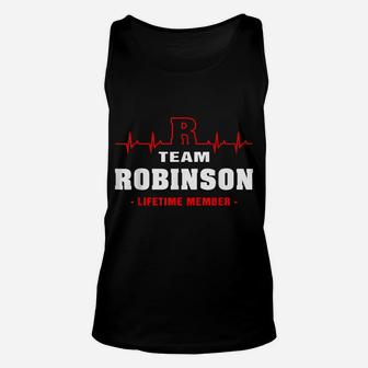 Robinson Surname Proud Family Team Robinson Lifetime Member Unisex Tank Top | Crazezy CA