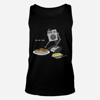 Robot And Food Unisex Tank Top | Crazezy