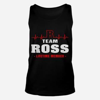 Ross Surname Proud Family Team Ross Lifetime Member Unisex Tank Top | Crazezy UK