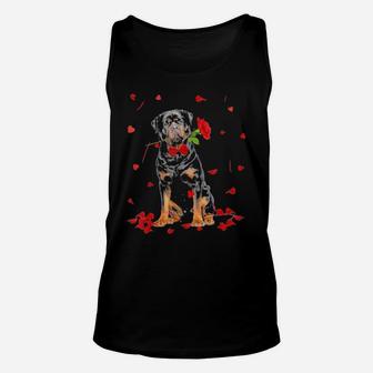 Rottweiler Dog Valentines Day Unisex Tank Top - Monsterry AU