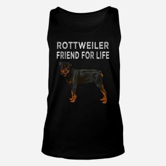 Rottweiler Friend For Life Dog Friendship Unisex Tank Top | Crazezy