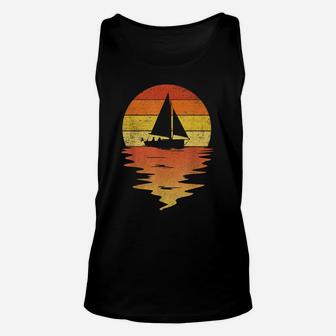 Sailing Shirt Retro Sunset 70S Vintage Sailboat Unisex Tank Top | Crazezy