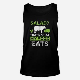 Salad Thats What My Food Eats Meat Lover Unisex Tank Top | Crazezy