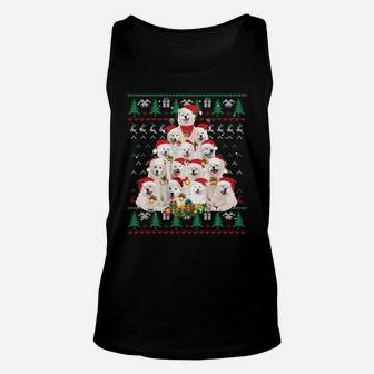 Samoyed Christmas Dog Lover Gift Ugly Sweater Xmas Tree Sweatshirt Unisex Tank Top | Crazezy