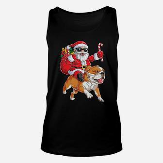 Santa Claus And A Pug Unisex Tank Top - Monsterry AU