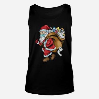 Santa Claus And Toilet Papers Unisex Tank Top - Monsterry UK