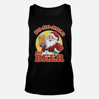 Santa Claus Beer Drinker Hold My Beer Drunk Unisex Tank Top - Monsterry CA