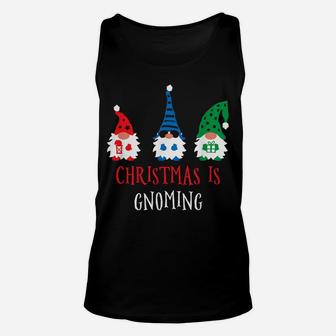 Santa Claus Garden Gnome Christmas Unisex Tank Top | Crazezy