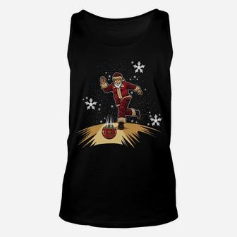 Santa Claus Plays Bowling - Xmas Gift For Your Bowling Team Unisex Tank Top | Crazezy CA