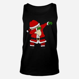 Santa Dabbing Xmas Funny Dabbing Santa Christmas Unisex Tank Top | Crazezy