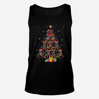 Santa Elf Reindeer Rat Christmas Tree Xmas Lights Rat Animal Unisex Tank Top | Crazezy AU