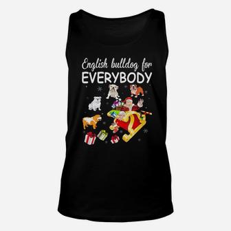 Santa Outfits English Bulldog For Everybody Xmas Gifts Doggy Unisex Tank Top - Monsterry