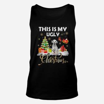 Santa Riding Dalmatian This Is My Unisex Tank Top - Monsterry