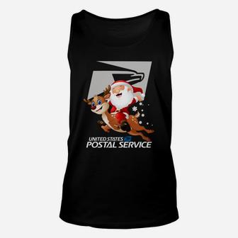 Santa United States Postal Service Unisex Tank Top - Thegiftio