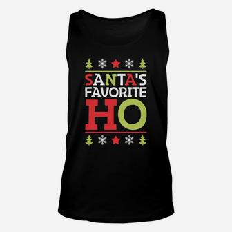 Santa's Favorite Ho Funny Christmas Women Xmas Santa Gifts Unisex Tank Top | Crazezy AU