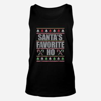 Santas Favorite Ho Ugly Xmas Unisex Tank Top | Crazezy CA