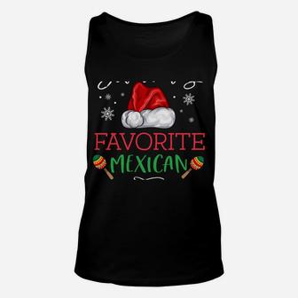 Santa's Favorite Mexican Funny Pajama Christmas Mexico Gift Unisex Tank Top | Crazezy