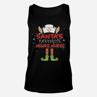 Santa's Favorite Neuro Nurse Christmas Costume Xmas Unisex Tank Top | Crazezy