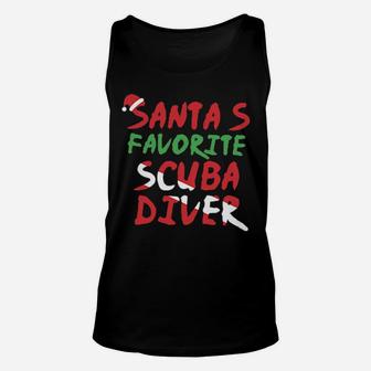 Santa's Favorite Scuba Diver Unisex Tank Top - Monsterry AU