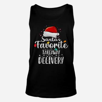 Santa's Favorite Takeaway Delivery Cute Xmas Party Unisex Tank Top - Monsterry
