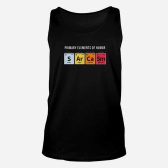 Sarcasm Elements Of Humor Periodic Table Funny Sarcastic Tee Unisex Tank Top - Thegiftio