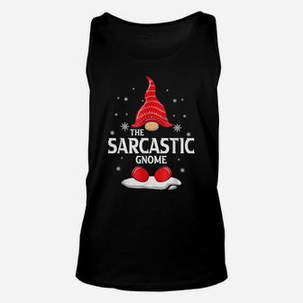 Sarcastic Gnome Family Matching Christmas Funny Gift Pajama Unisex Tank Top | Crazezy