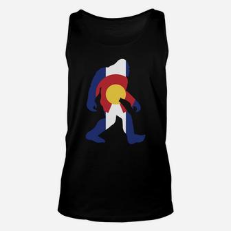 Sasquatch Colorado Flag Bigfoot Colorado Patriotic Unisex Tank Top - Thegiftio