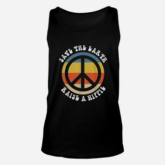 Save Earth Raise A Hippie Earth Day Unisex Tank Top | Crazezy