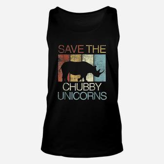 Save The Chubby Unicorns Retro Vintage Colors Unisex Tank Top | Crazezy UK