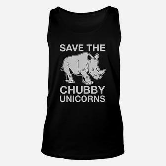 Save The Chubby Unicorns Rhino Chubbies Unisex Tank Top | Crazezy UK