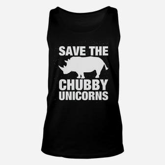 Save The Chubby Unicorns Unisex Tank Top | Crazezy