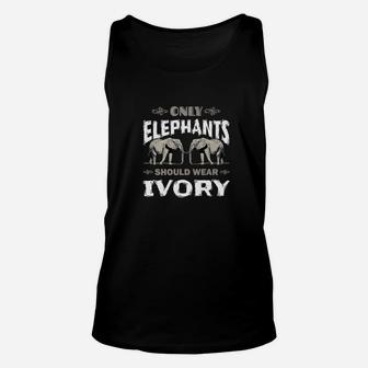 Save The Elephants Ivory I Love Elephants Womens Gift Unisex Tank Top - Thegiftio UK