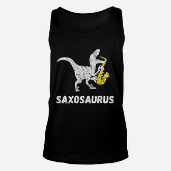 Saxophone Dinosaur Unisex Tank Top - Thegiftio UK
