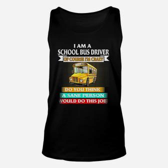 School Bus Driver Unisex Tank Top | Crazezy