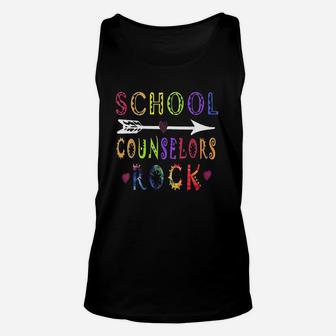 School Counselors Rock Awesome Motivation Back To School Unisex Tank Top | Crazezy AU