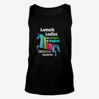 School Lunch Ladies Fabulous Magical Unicorn Unisex Tank Top | Crazezy