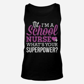 School Nurse - Superpower Unisex Tank Top | Crazezy