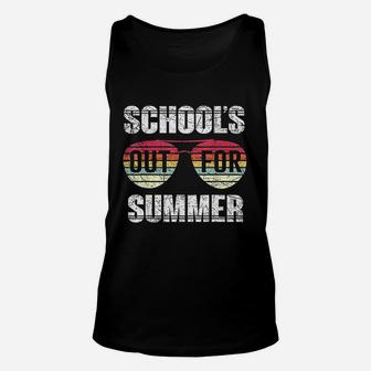 Schools Out For Summer Happy Last Day Of School Vintage Gift Unisex Tank Top | Crazezy DE