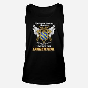 Schwarzes Adler-Motiv Unisex TankTop - Stolz aus Langenthal - Seseable