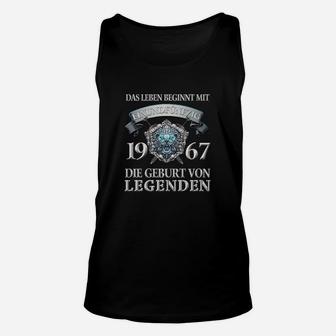 Schwarzes Herren-Unisex TankTop 1967 Geburt von Legenden - Retro Geburtstagsdesign - Seseable