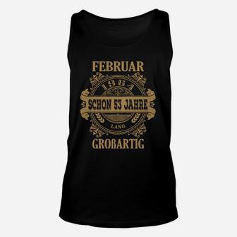 Schwarzes Unisex TankTop Februar 53 Jahre Großartig, Geburtstagsdesign - Seseable