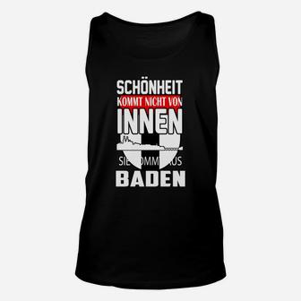 Schwarzes Unisex TankTop Schönheit aus Baden, Lustiges Spruch Tee - Seseable