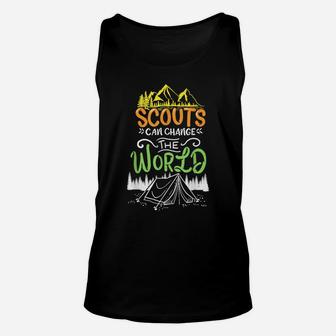 Scout Scouts Scouting Team Leader Camp Nature Mountains Unisex Tank Top | Crazezy