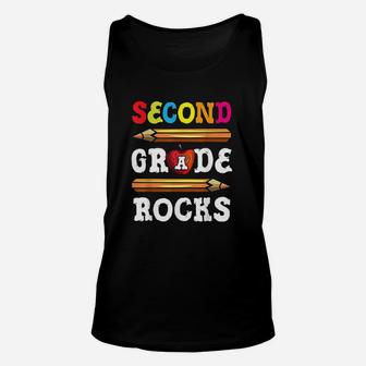 Second Grade Rocks Back To School 2Nd Grade Teacher Unisex Tank Top | Crazezy AU